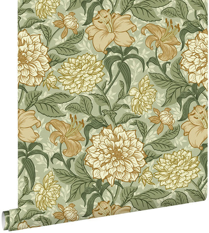 Design Department Persephone Yellow Spring Blossoms Wallpaper, 20.9-in by 33-ft