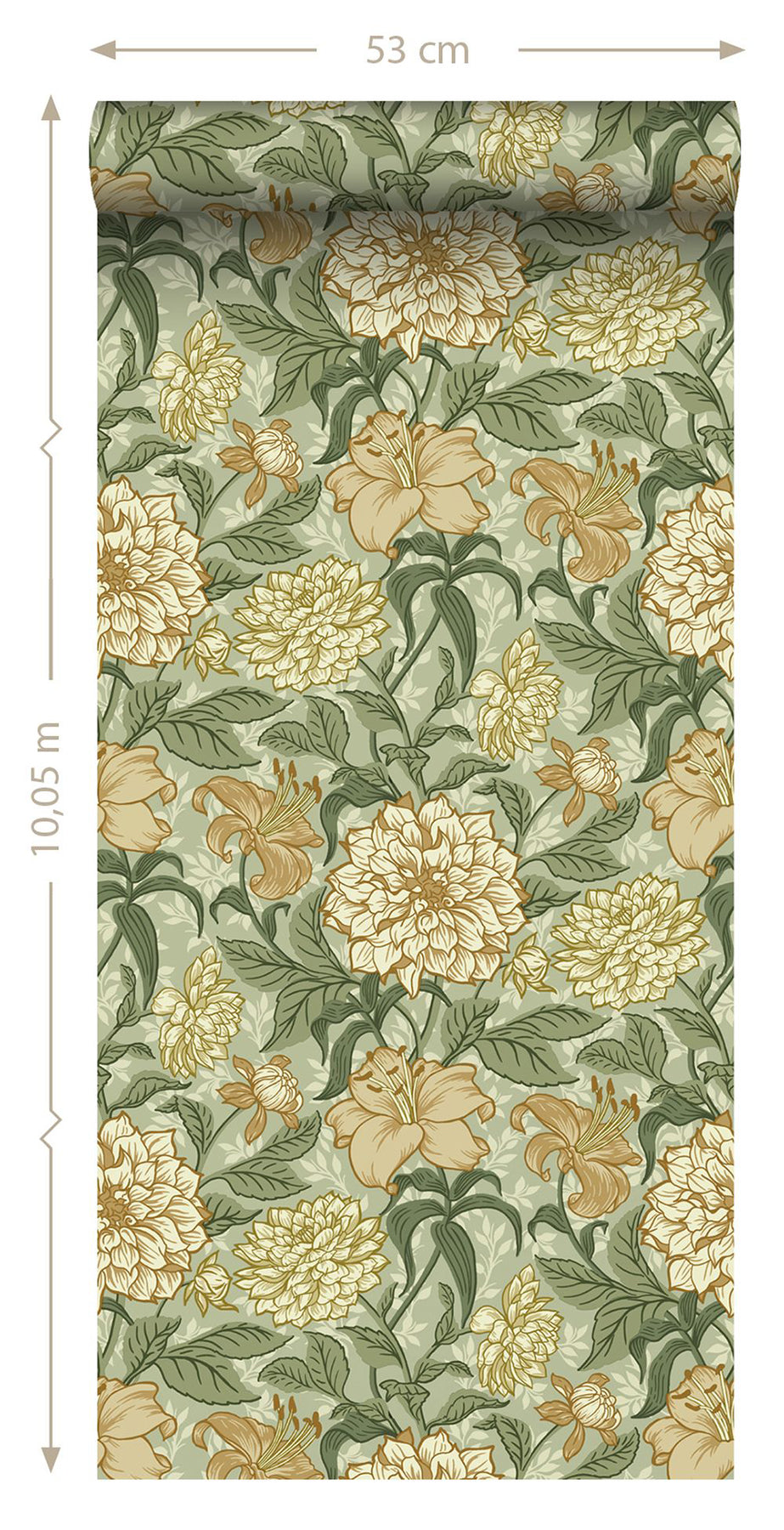 Design Department Persephone Yellow Spring Blossoms Wallpaper, 20.9-in by 33-ft