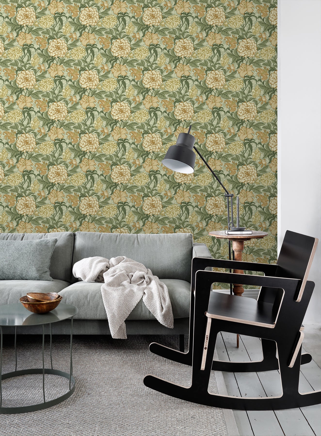 Design Department Persephone Yellow Spring Blossoms Wallpaper, 20.9-in by 33-ft