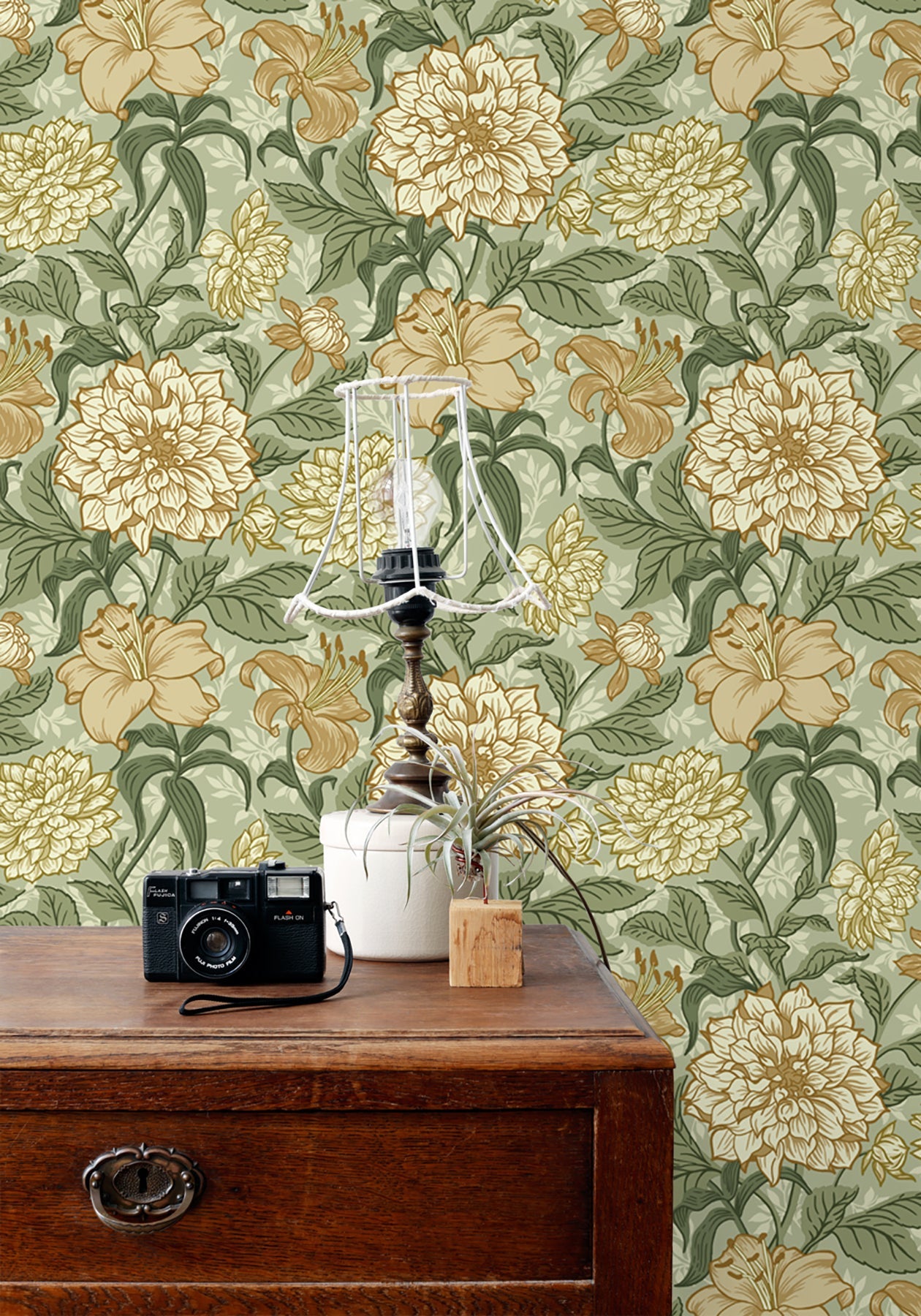 Design Department Persephone Yellow Spring Blossoms Wallpaper, 20.9-in by 33-ft