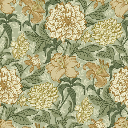 Design Department Persephone Yellow Spring Blossoms Wallpaper, 20.9-in by 33-ft