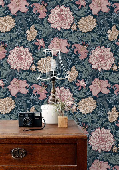 Design Department Persephone Multicolor Spring Blossoms Wallpaper, 20.9-in by 33-ft