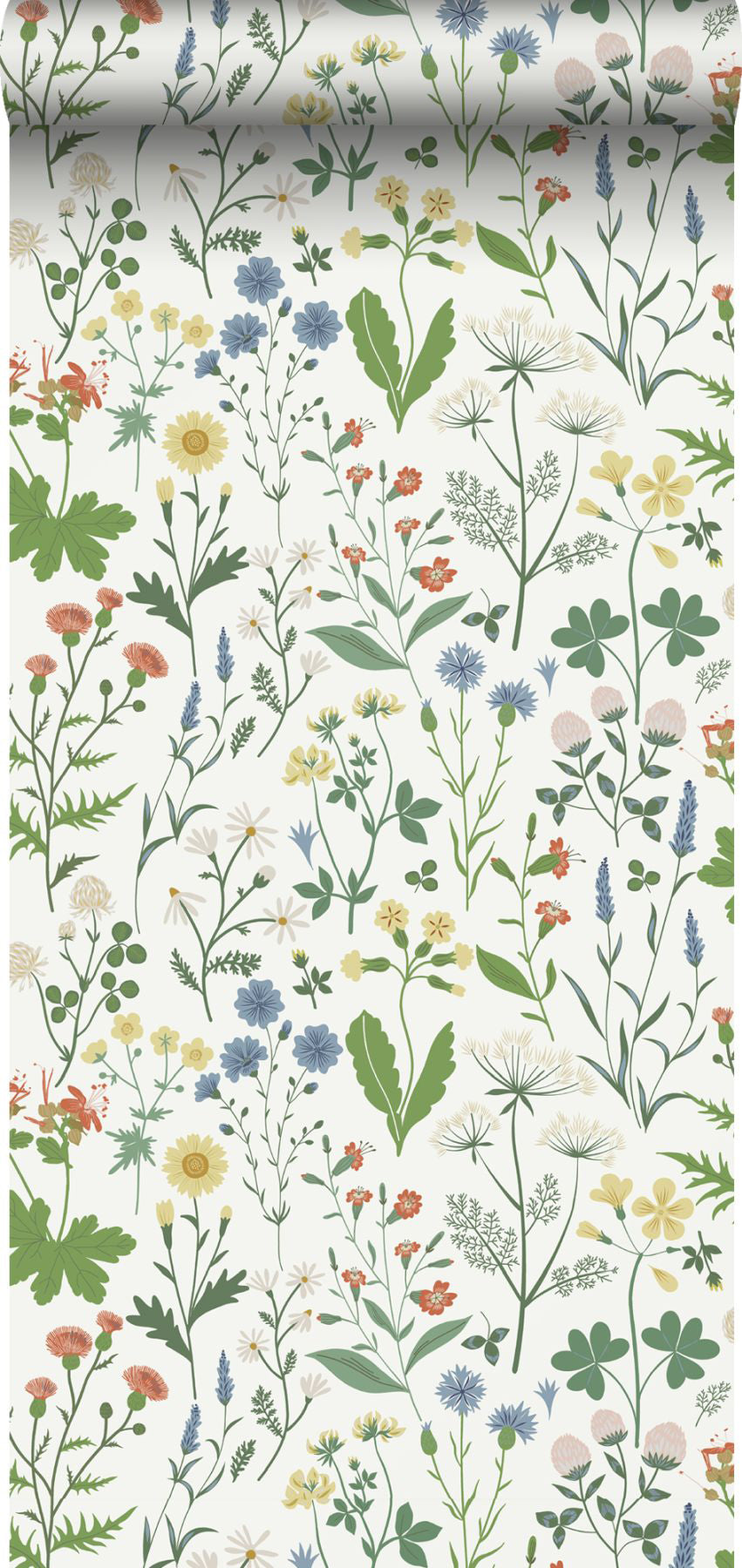 ESTA Home Fiore Green Wildflowers Wallpaper, 20.9-in by 33-ft