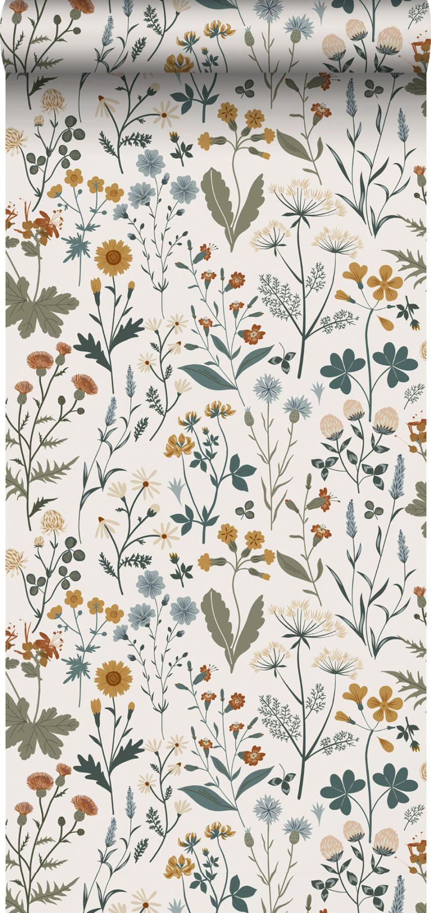 ESTA Home Fiore Blue Wildflowers Wallpaper, 20.9-in by 33-ft