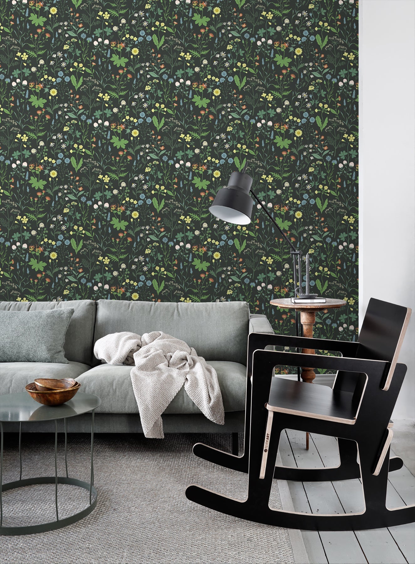 Design Department Letitia Black Summer Meadows Wallpaper, 20.9-in by 33-ft