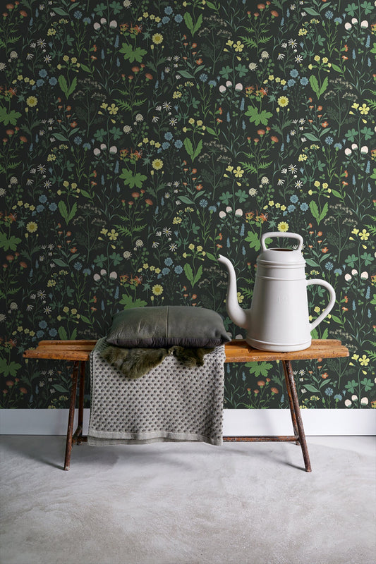 Design Department Letitia Black Summer Meadows Wallpaper, 20.9-in by 33-ft