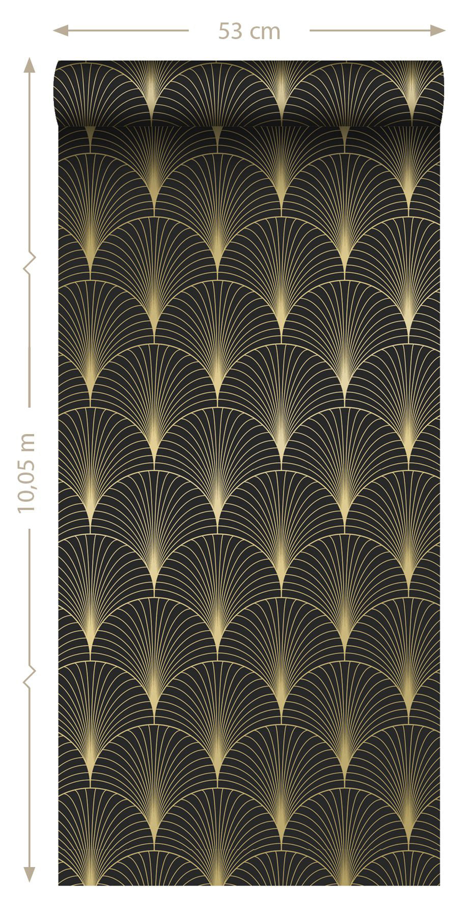 ESTA Home Lempicka Black Art Deco Motif Wallpaper, 20.9-in by 33-ft