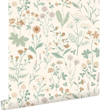 Design Department Letitia Cream Summer Meadows Wallpaper, 20.9-in by 33-ft