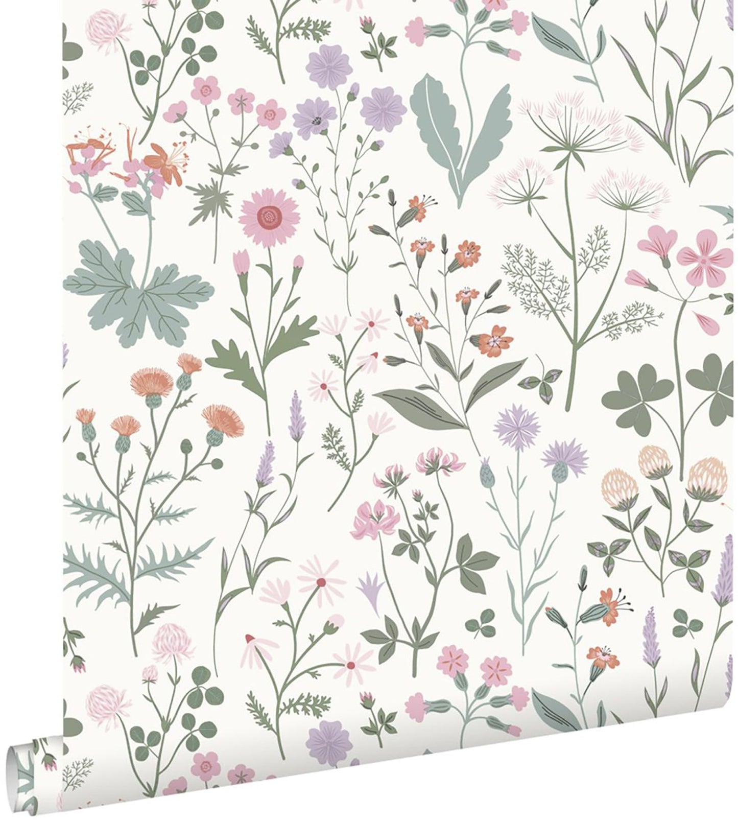 Design Department Letitia Purple Summer Meadows Wallpaper, 20.9-in by 33-ft