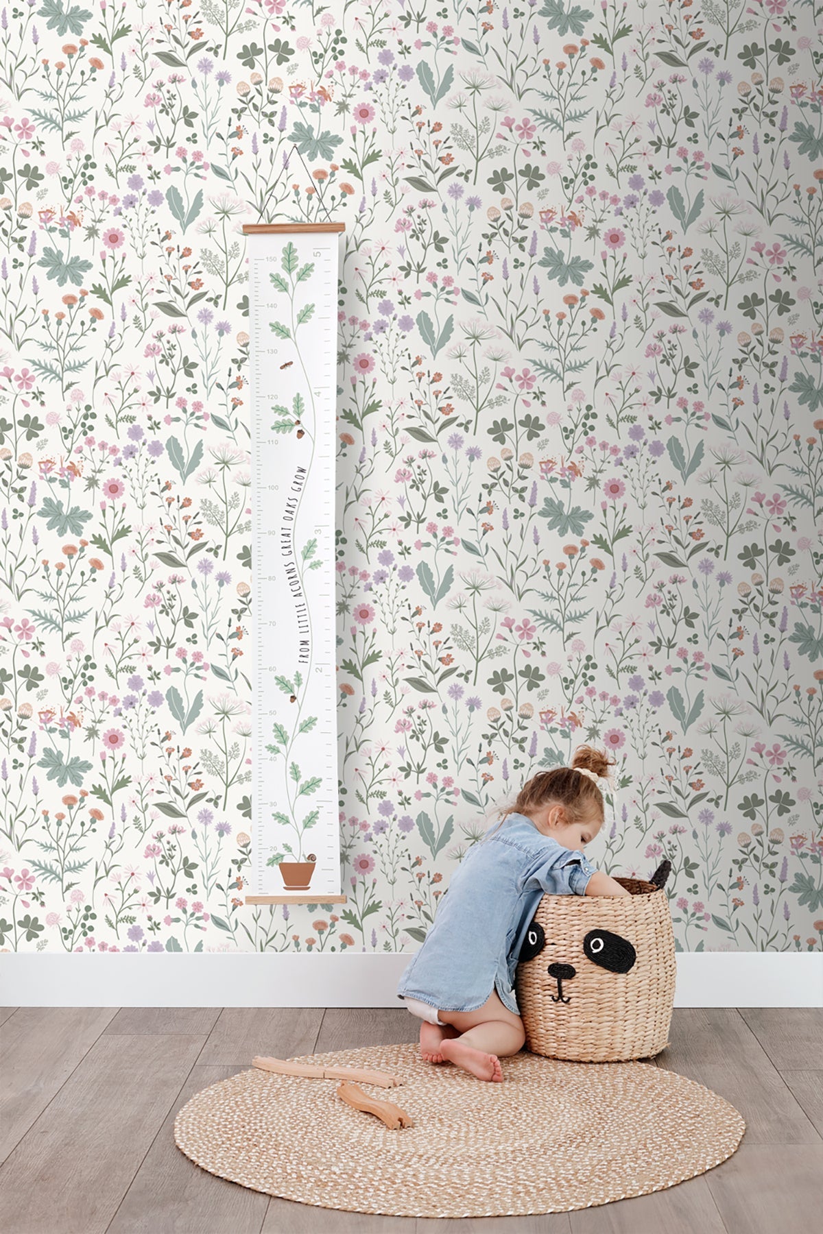 Design Department Letitia Purple Summer Meadows Wallpaper, 20.9-in by 33-ft