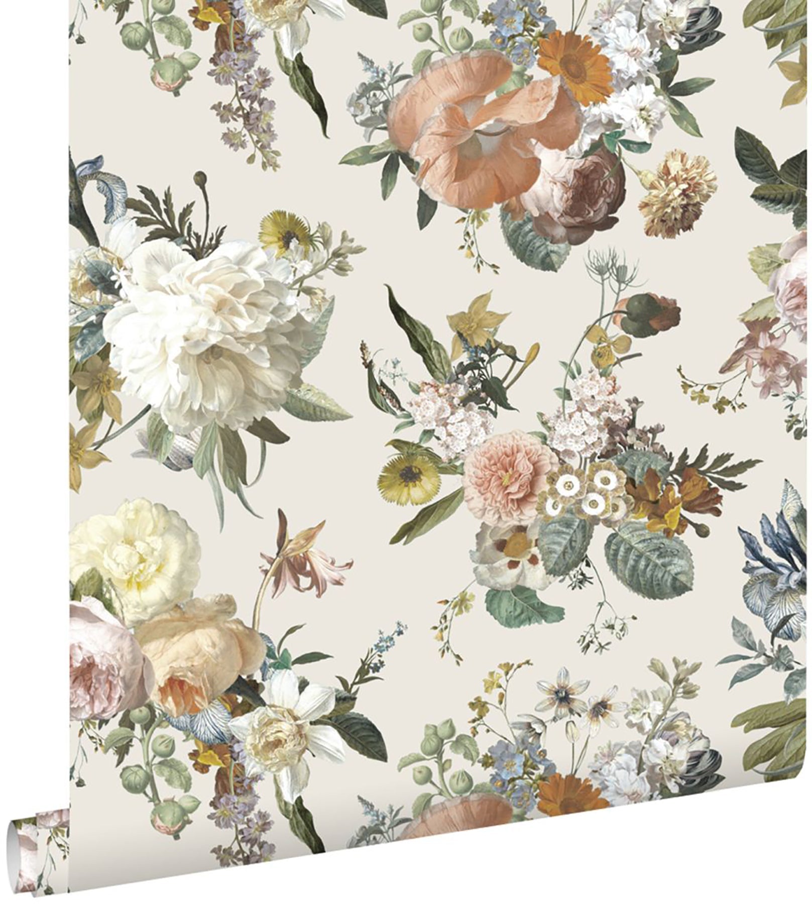 Design Department Antonia Cream Vintage Bouquet Wallpaper, 20.9-in by 33-ft