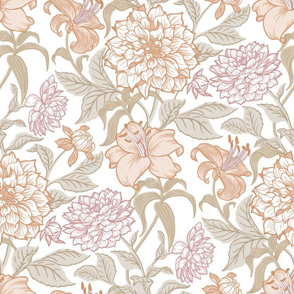 Design Department Persephone Pastel Spring Blossoms Wallpaper, 20.9-in by 33-ft