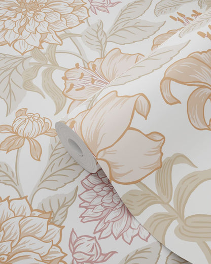 Design Department Persephone Pastel Spring Blossoms Wallpaper, 20.9-in by 33-ft