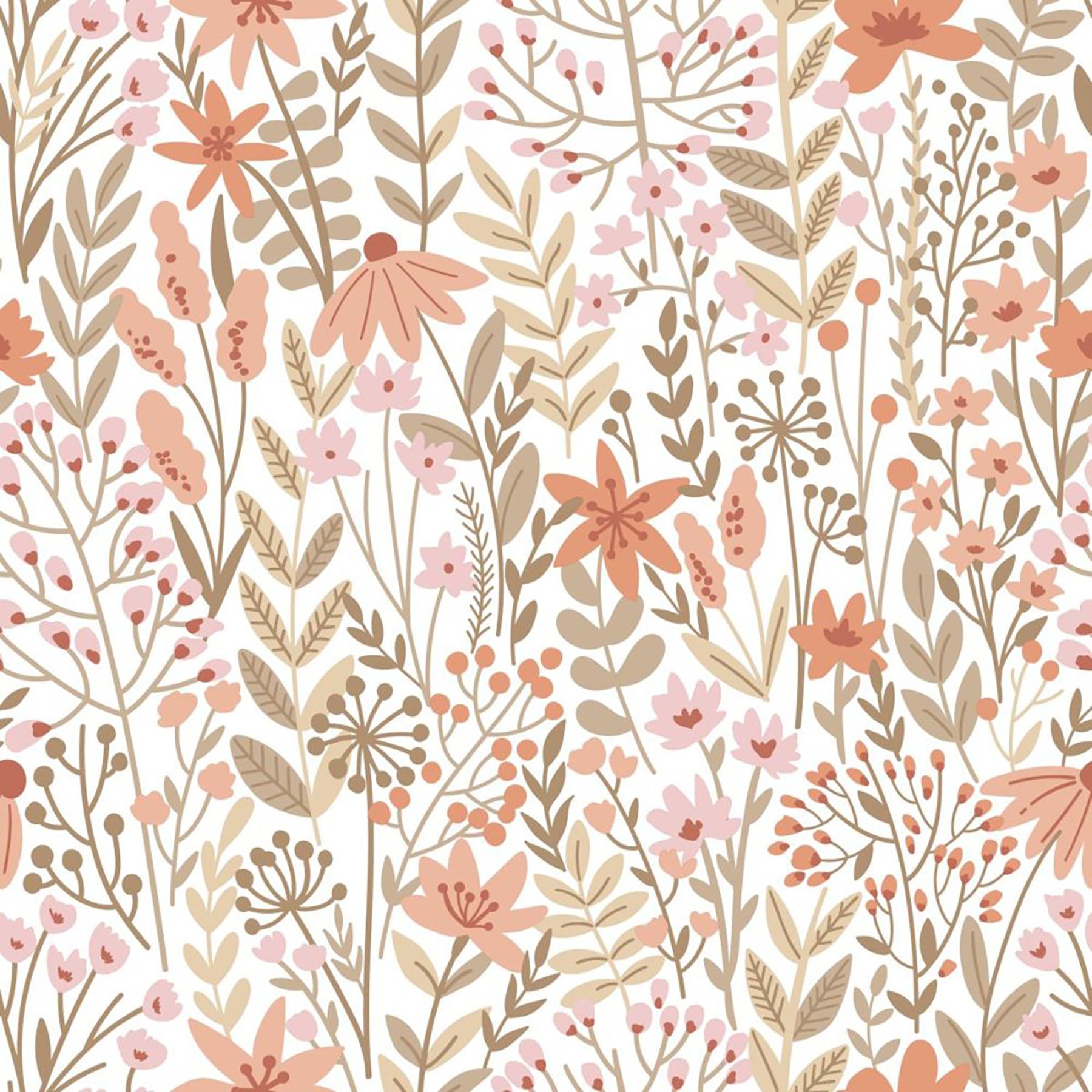 Design Department Eudora Pink Prairie Petals Wallpaper, 20.9-in by 33-ft