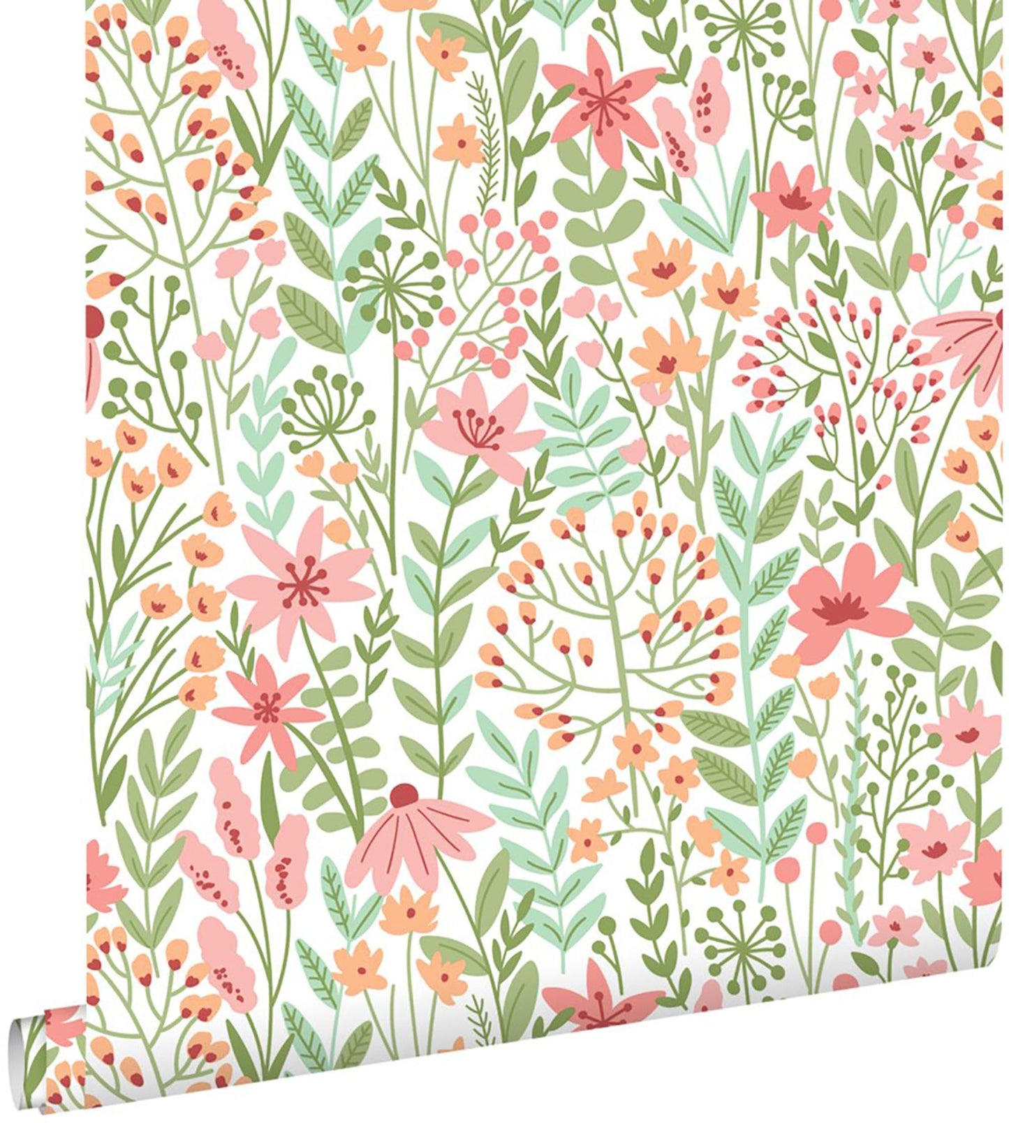 Design Department Eudora Green Prairie Petals Wallpaper, 20.9-in by 33-ft