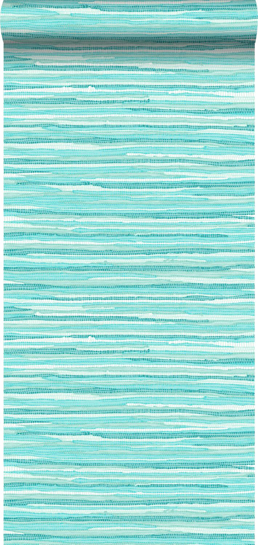 ESTA Home Cabana Turquoise Faux Grasscloth Wallpaper, 20.5-in by 33-ft