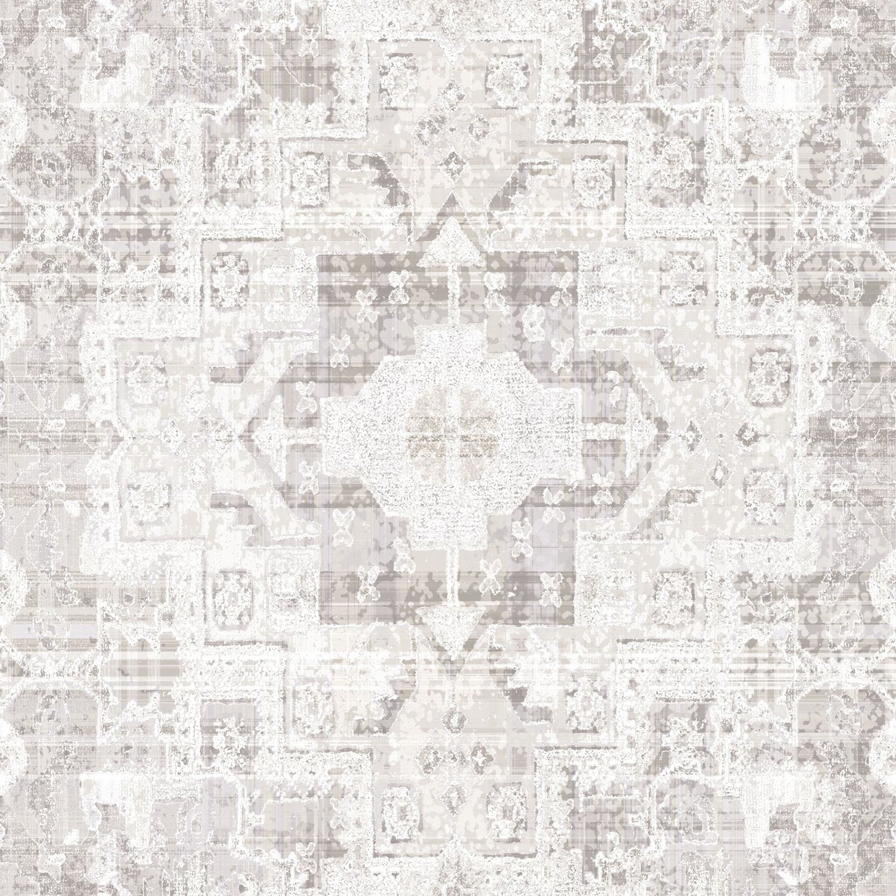 ESTA Home Desmond Beige Distressed Medallion Wallpaper, 20.5-in by 33-ft