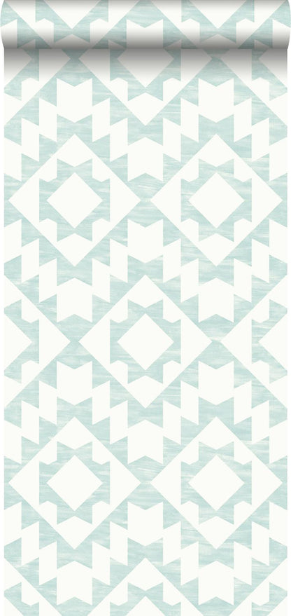 ESTA Home Fantine Mint Geometric Wallpaper, 20.5-in by 33-ft