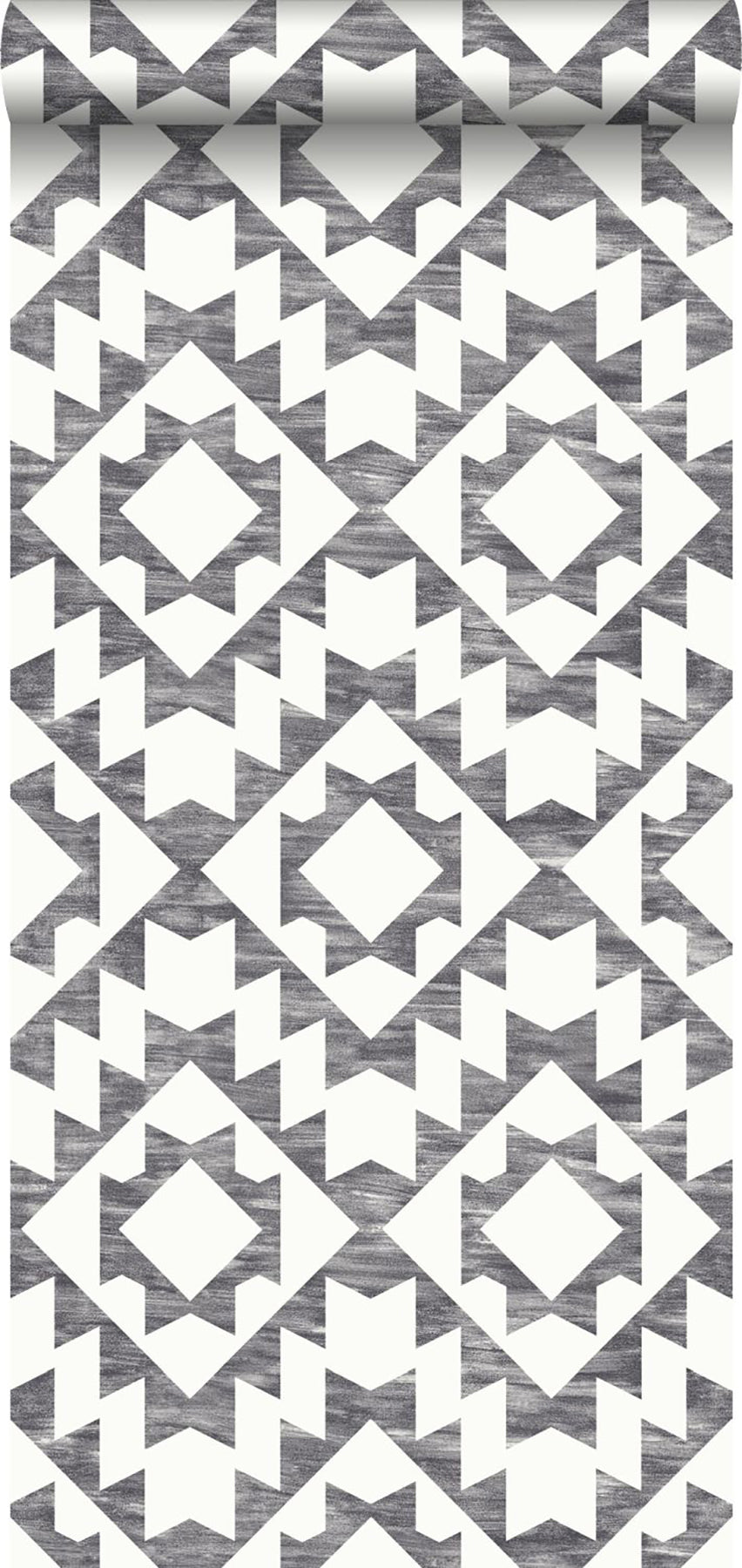 ESTA Home Fantine Black Geometric Wallpaper, 20.5-in by 33-ft