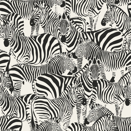 Origin Jemima Black Zebra Wallpaper, 20.5-in by 33-ft