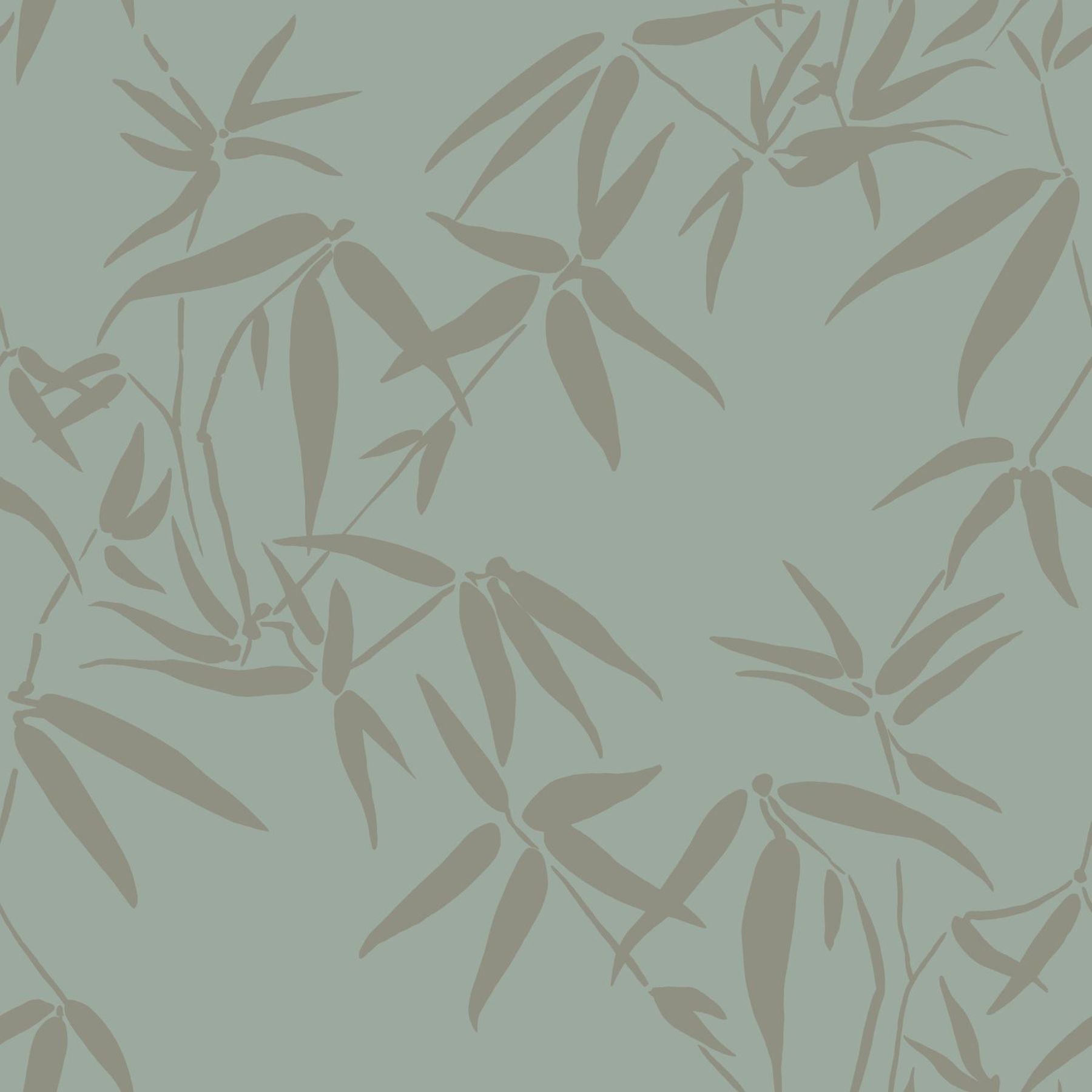 Origin Guadua Green Bamboo Leaves Wallpaper, 20.9-in by 33-ft