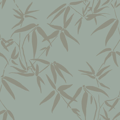 Origin Guadua Green Bamboo Leaves Wallpaper, 20.9-in by 33-ft