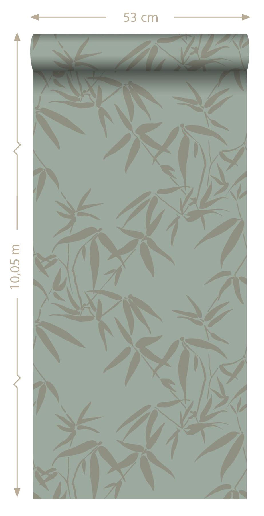 Origin Guadua Green Bamboo Leaves Wallpaper, 20.9-in by 33-ft