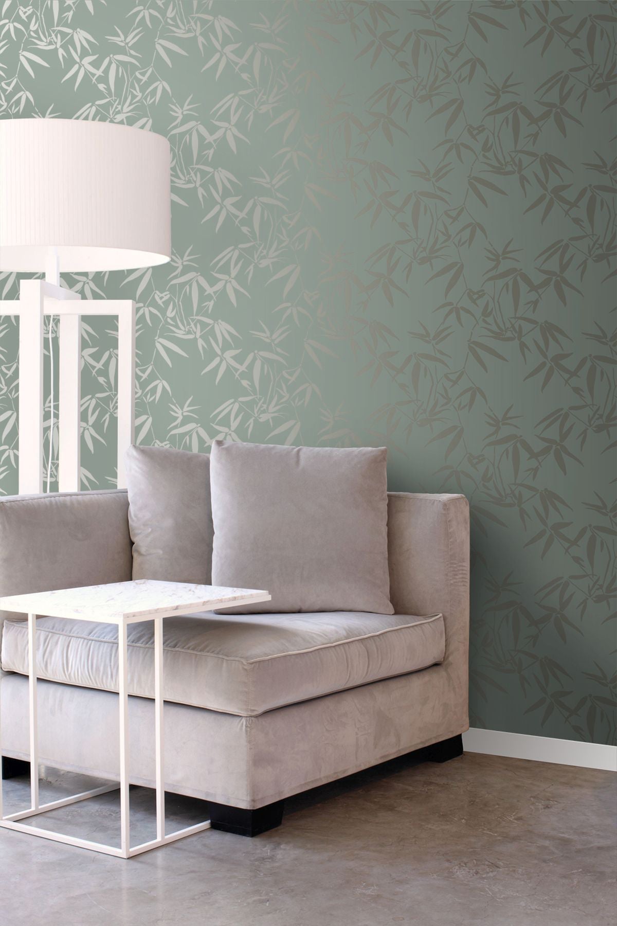 Origin Guadua Green Bamboo Leaves Wallpaper, 20.9-in by 33-ft