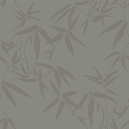 Origin Guadua Grey Bamboo Leaves Wallpaper, 20.9-in by 33-ft