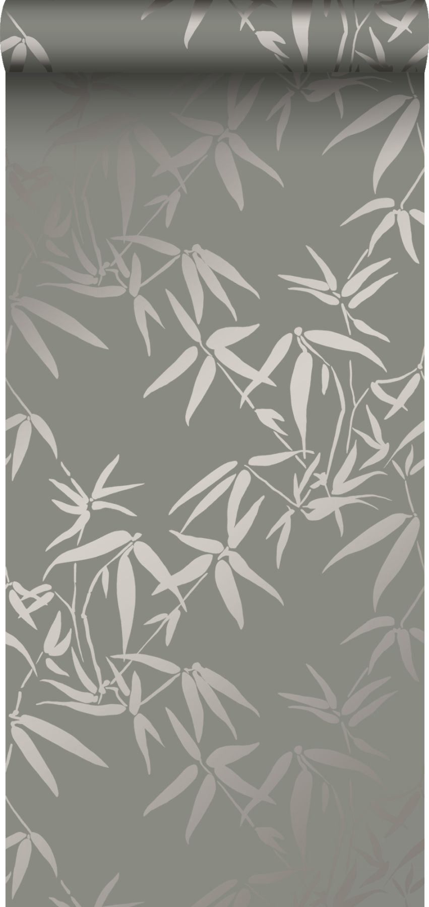 Origin Guadua Grey Bamboo Leaves Wallpaper, 20.9-in by 33-ft