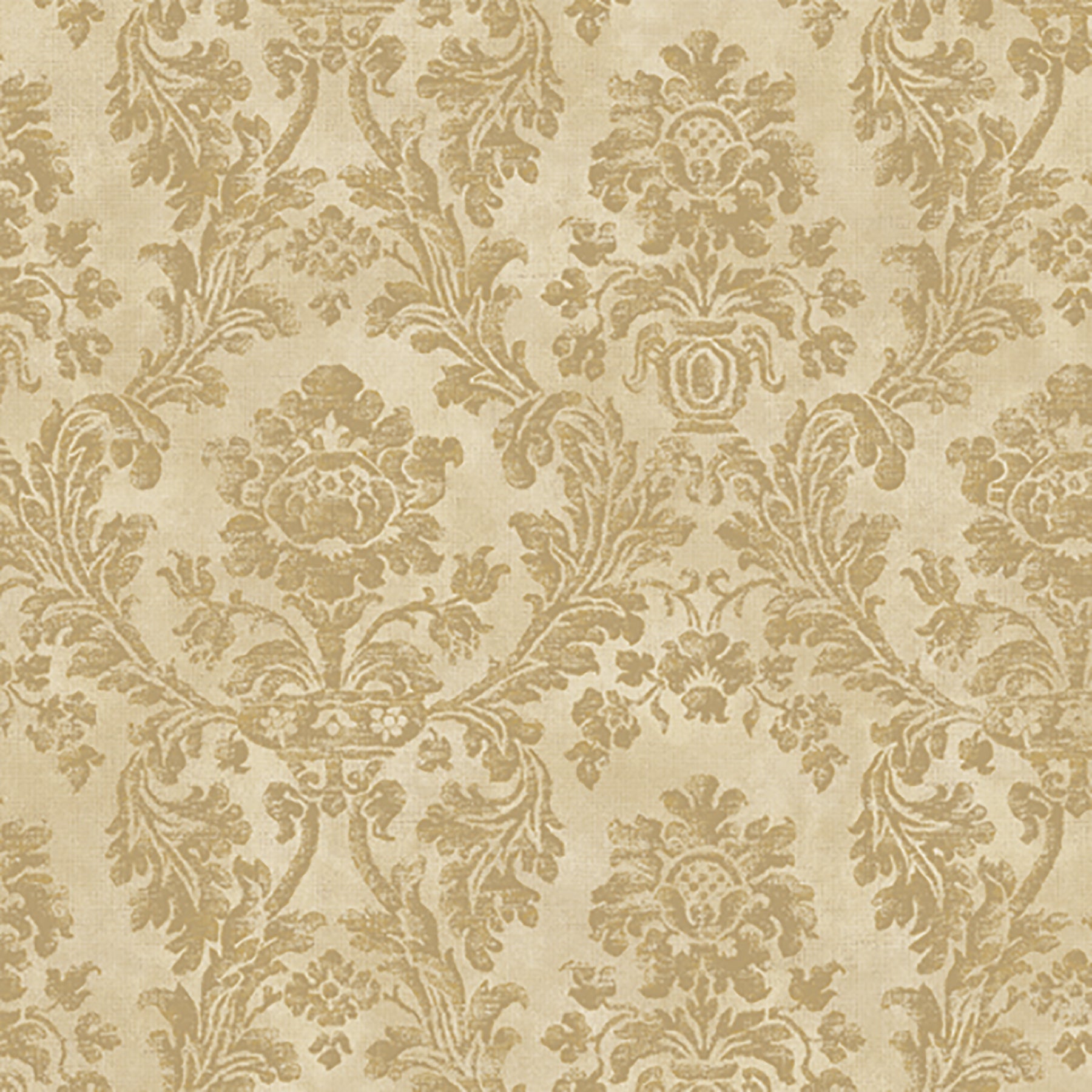 Lucky Day Medford Beige Damask Wallpaper, 20.5-in by 33-ft