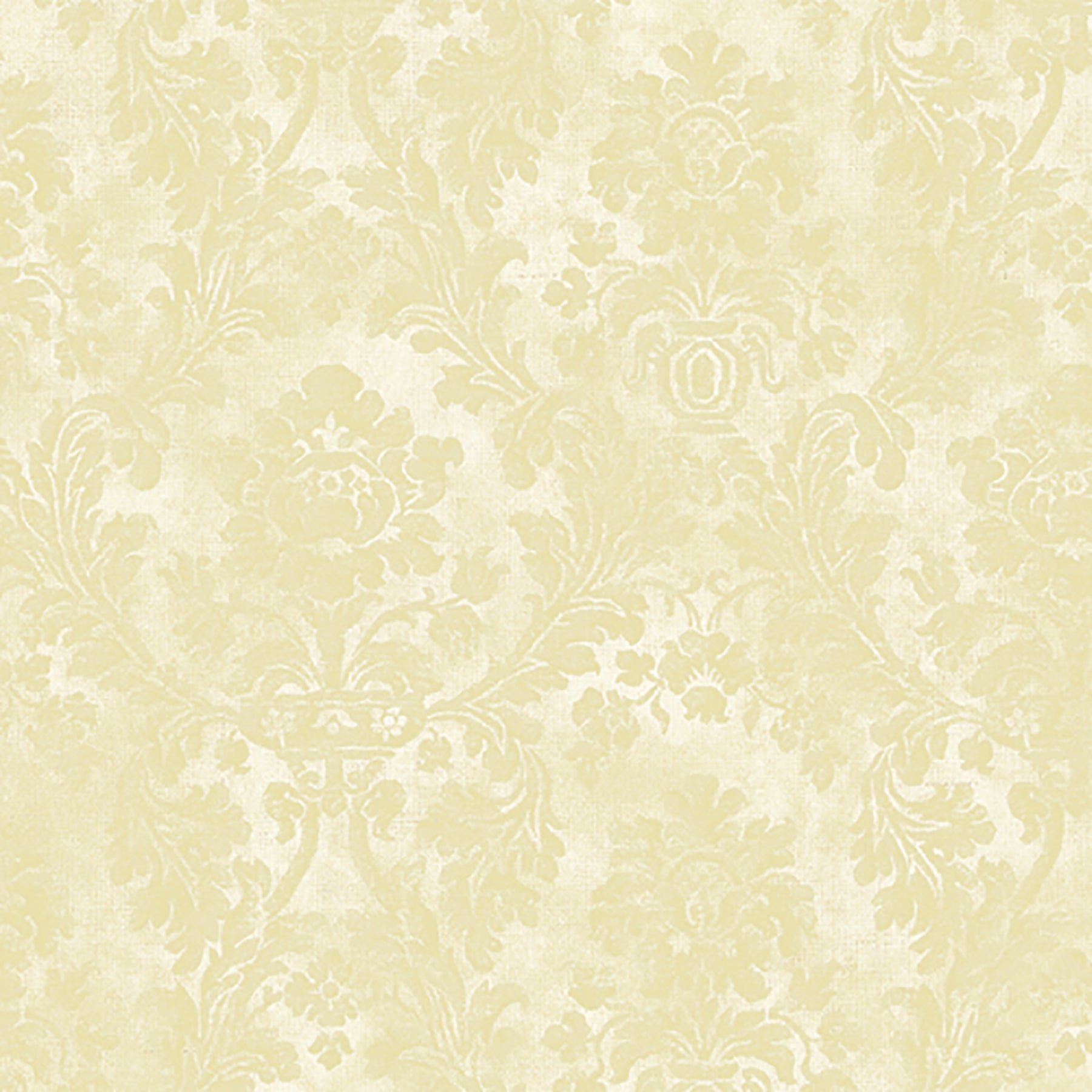 Lucky Day Medford Yellow Damask Wallpaper, 20.5-in by 33-ft