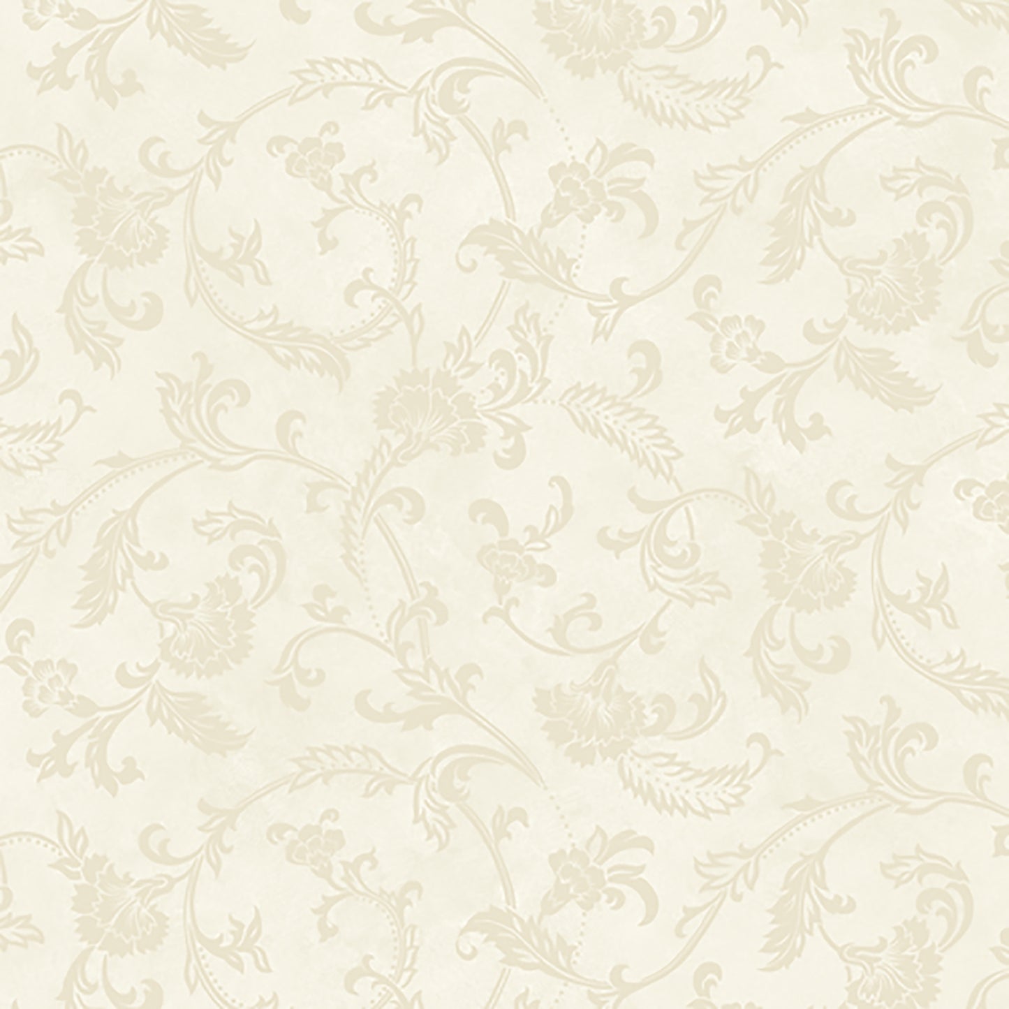 Lucky Day Trento Cream Floral Motif Scroll Wallpaper, 20.5-in by 33-ft