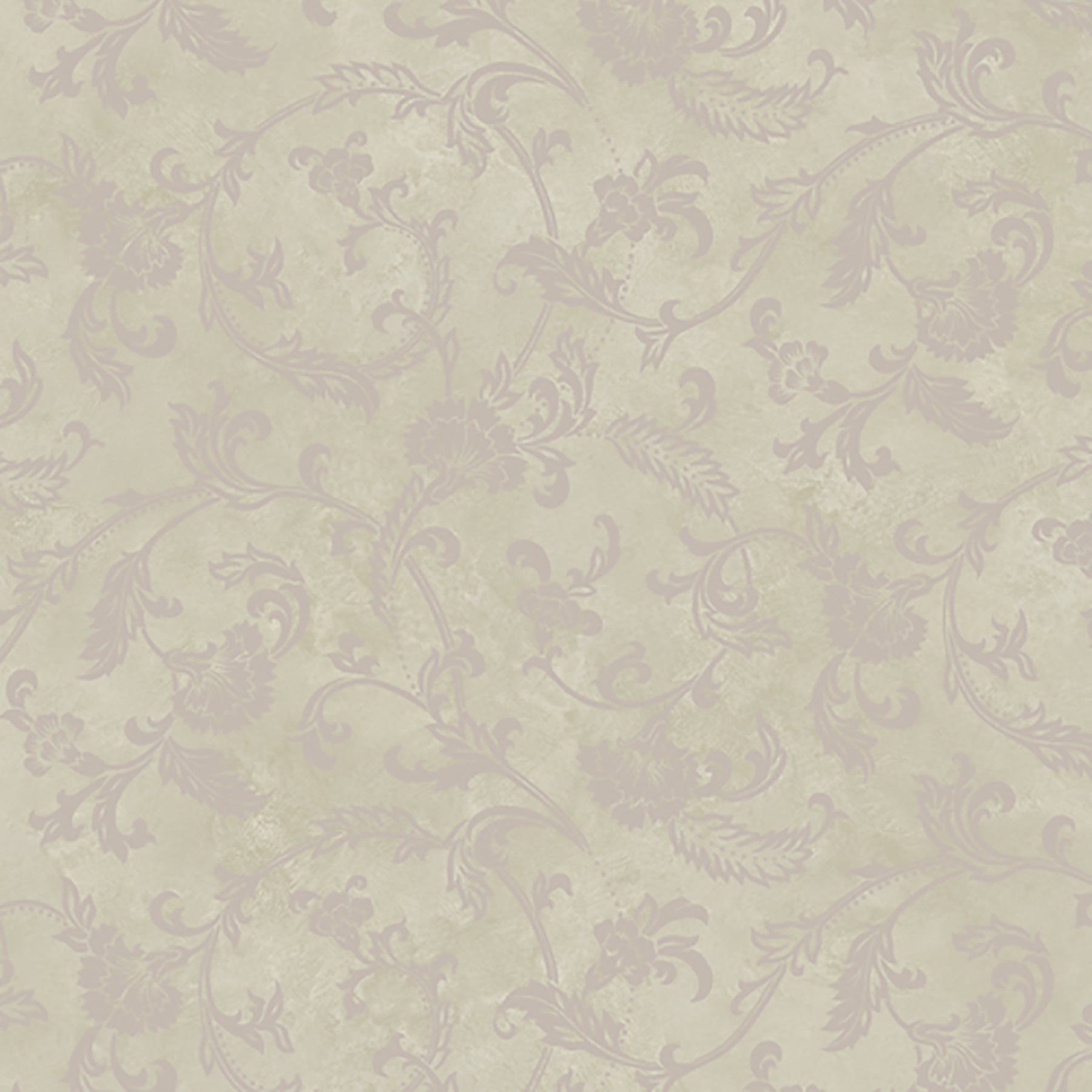 Lucky Day Trento Gold Floral Motif Scroll Wallpaper, 20.5-in by 33-ft