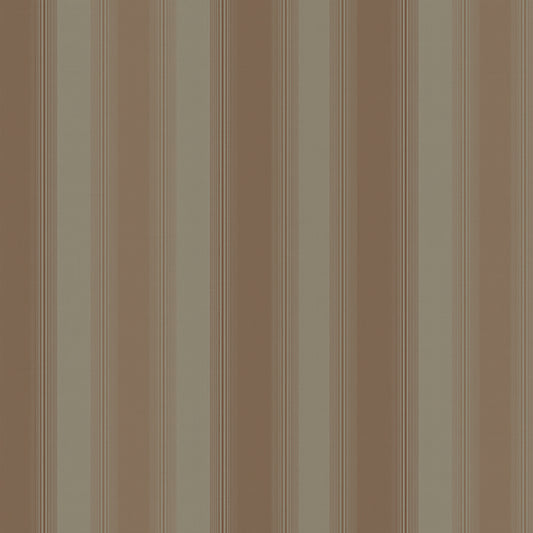 Lucky Day Luca Chestnut Stripe Wallpaper, 20.5-in by 33-ft