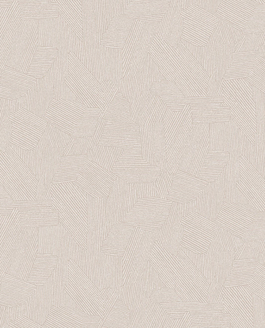 Eijffinger Clio Taupe Lined Geometric Wallpaper, 20.5-in by 33-ft