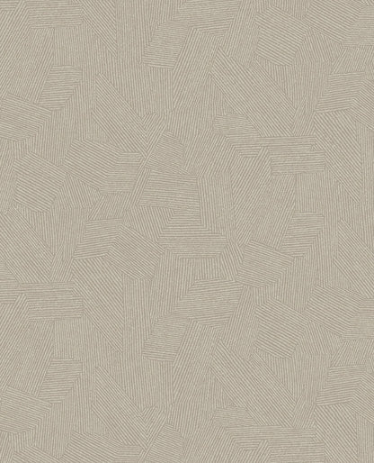 Eijffinger Clio Light Brown Lined Geometric Wallpaper, 20.5-in by 33-ft