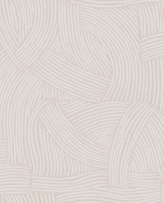 Eijffinger Freesia Taupe Abstract Woven Wallpaper, 20.5-in by 33-ft