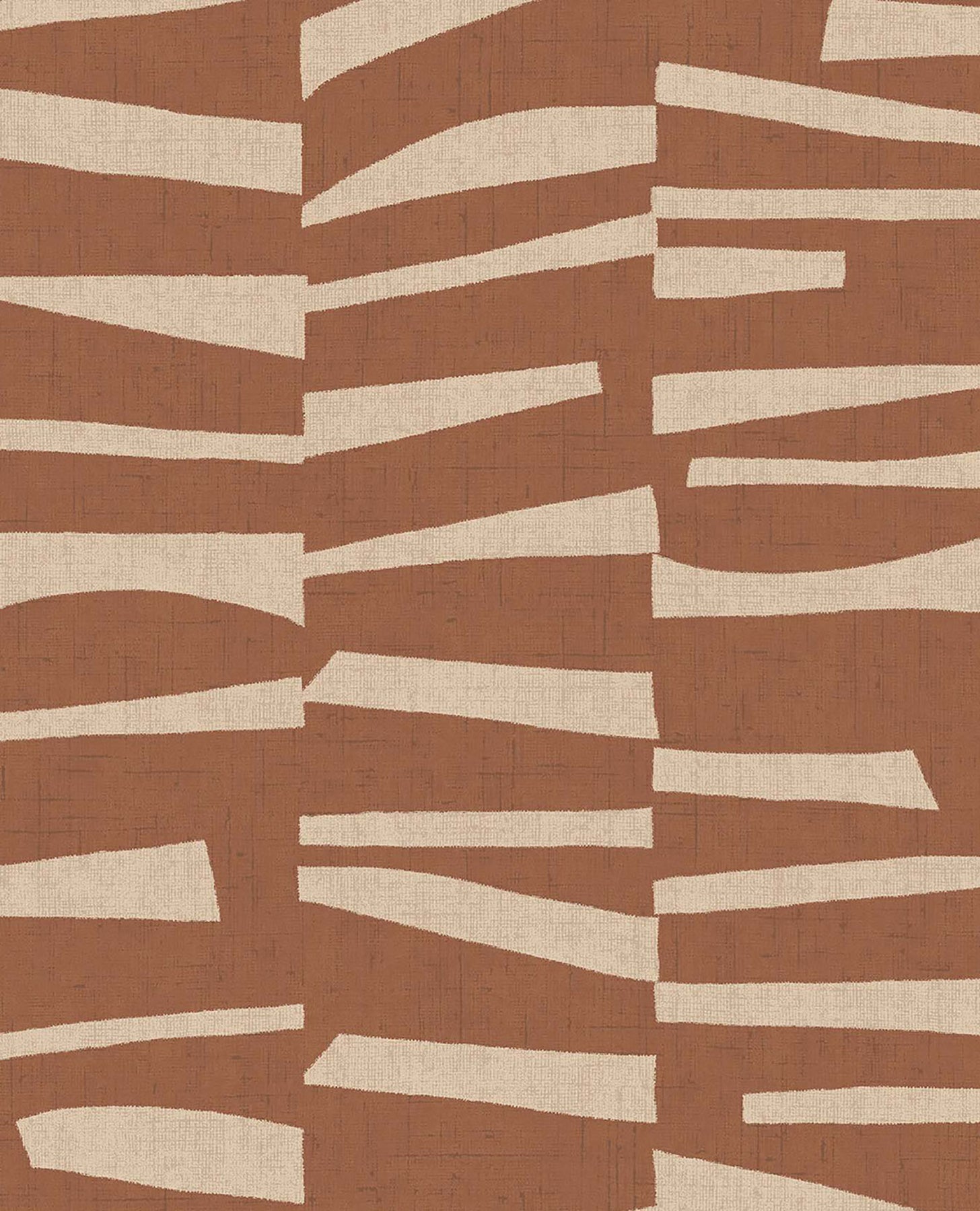 Eijffinger Ode Rust Staggered Stripes Wallpaper, 20.5-in by 33-ft