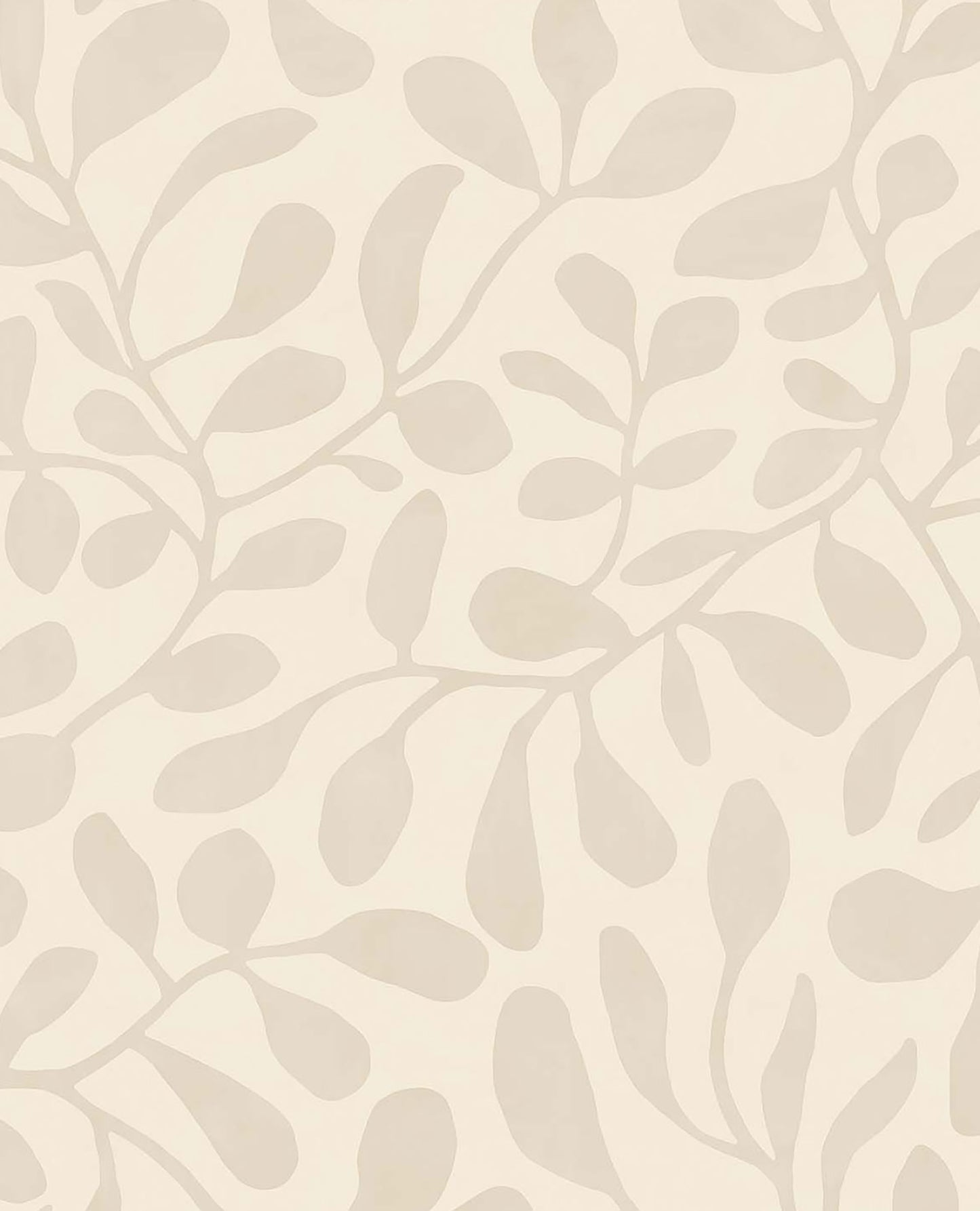 Eijffinger Fiona Eggshell Leafy Vines Wallpaper, 20.5-in by 33-ft