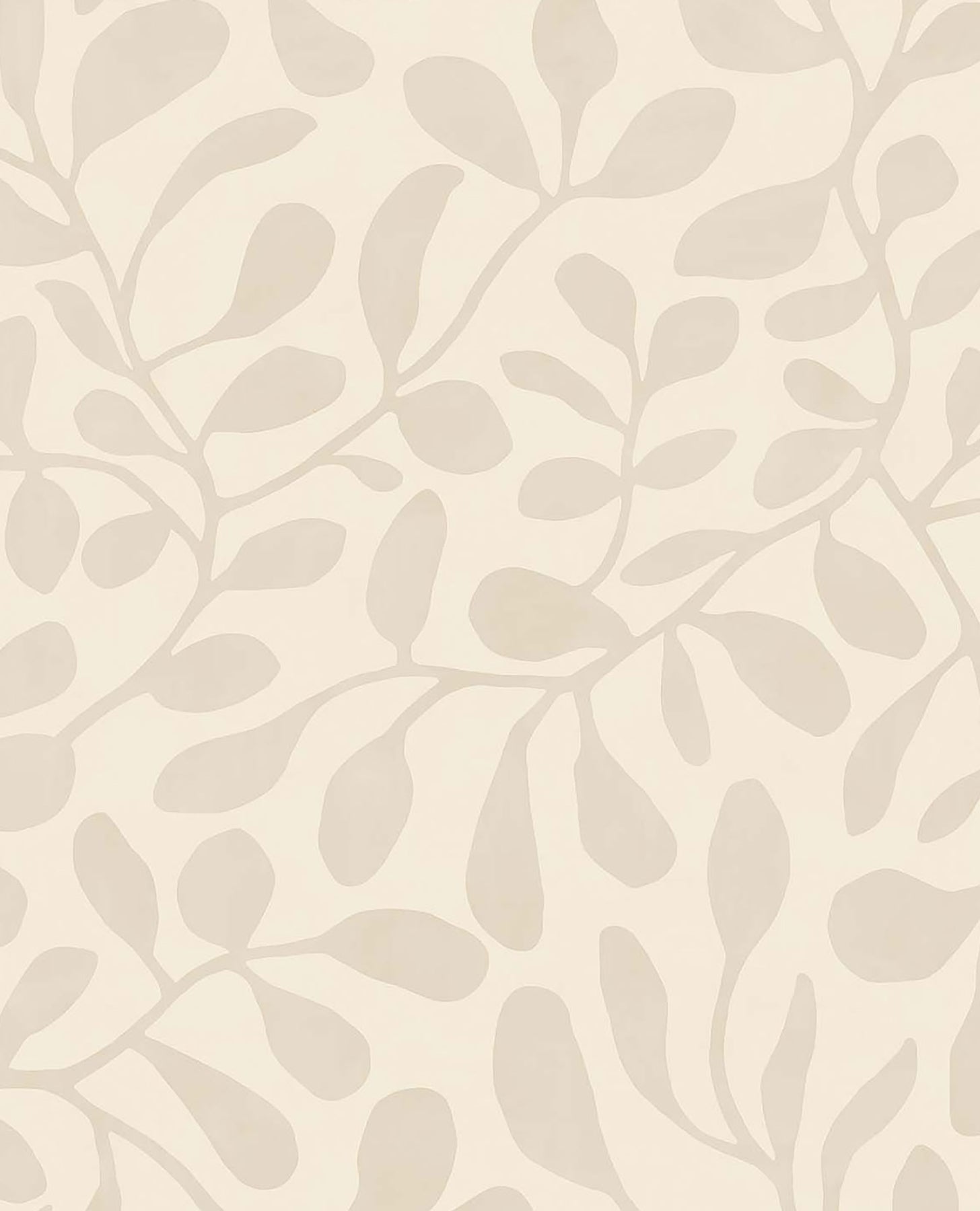 Eijffinger Fiona Eggshell Leafy Vines Wallpaper, 20.5-in by 33-ft