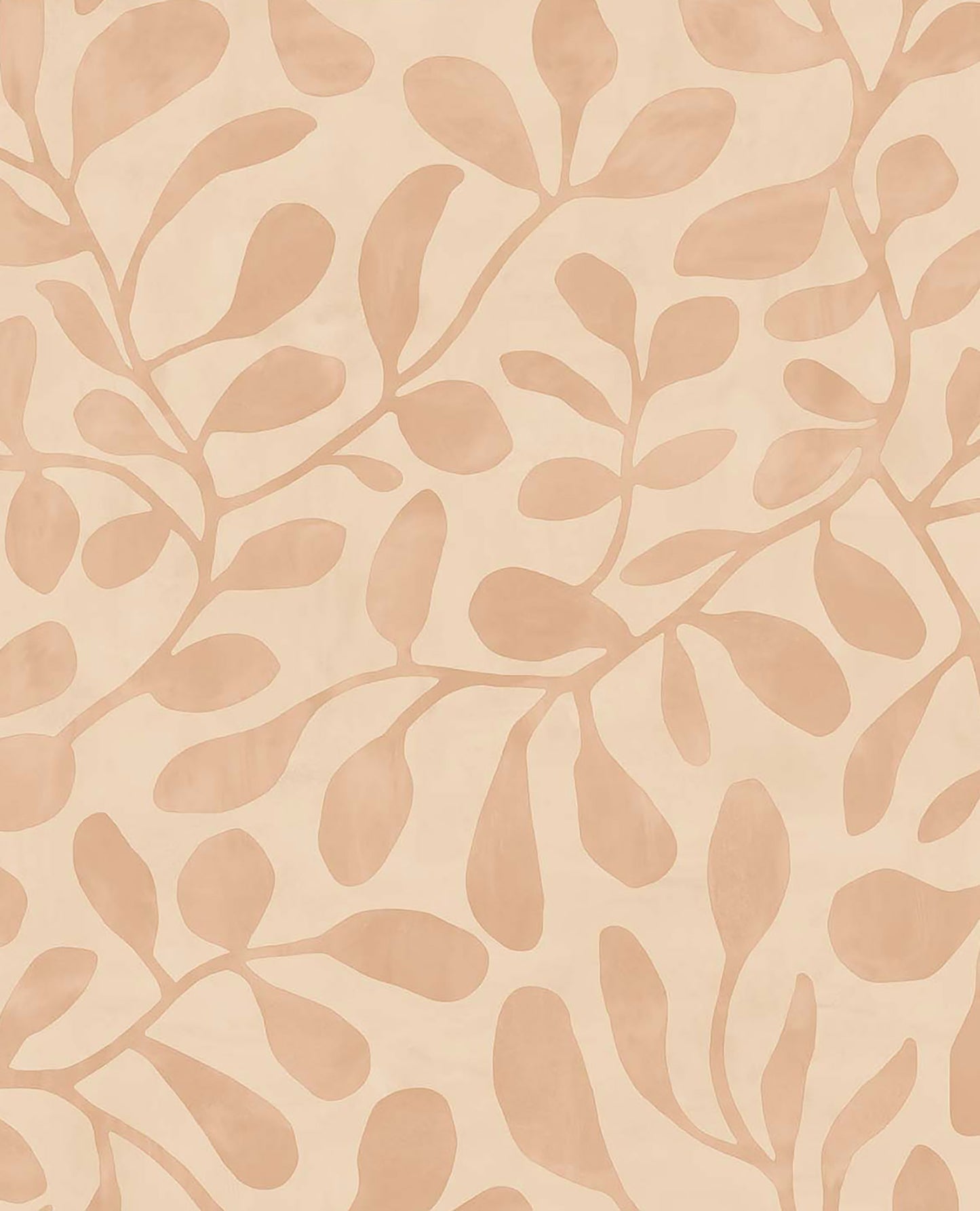 Eijffinger Fiona Peach Leafy Vines Wallpaper, 20.5-in by 33-ft