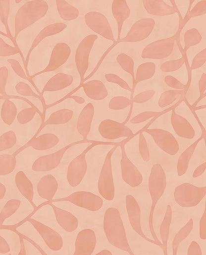 Eijffinger Fiona Pink Leafy Vines Wallpaper, 20.5-in by 33-ft