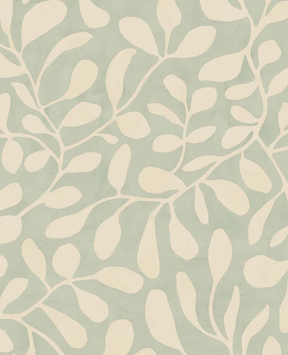 Eijffinger Fiona Light Blue Leafy Vines Wallpaper, 20.5-in by 33-ft