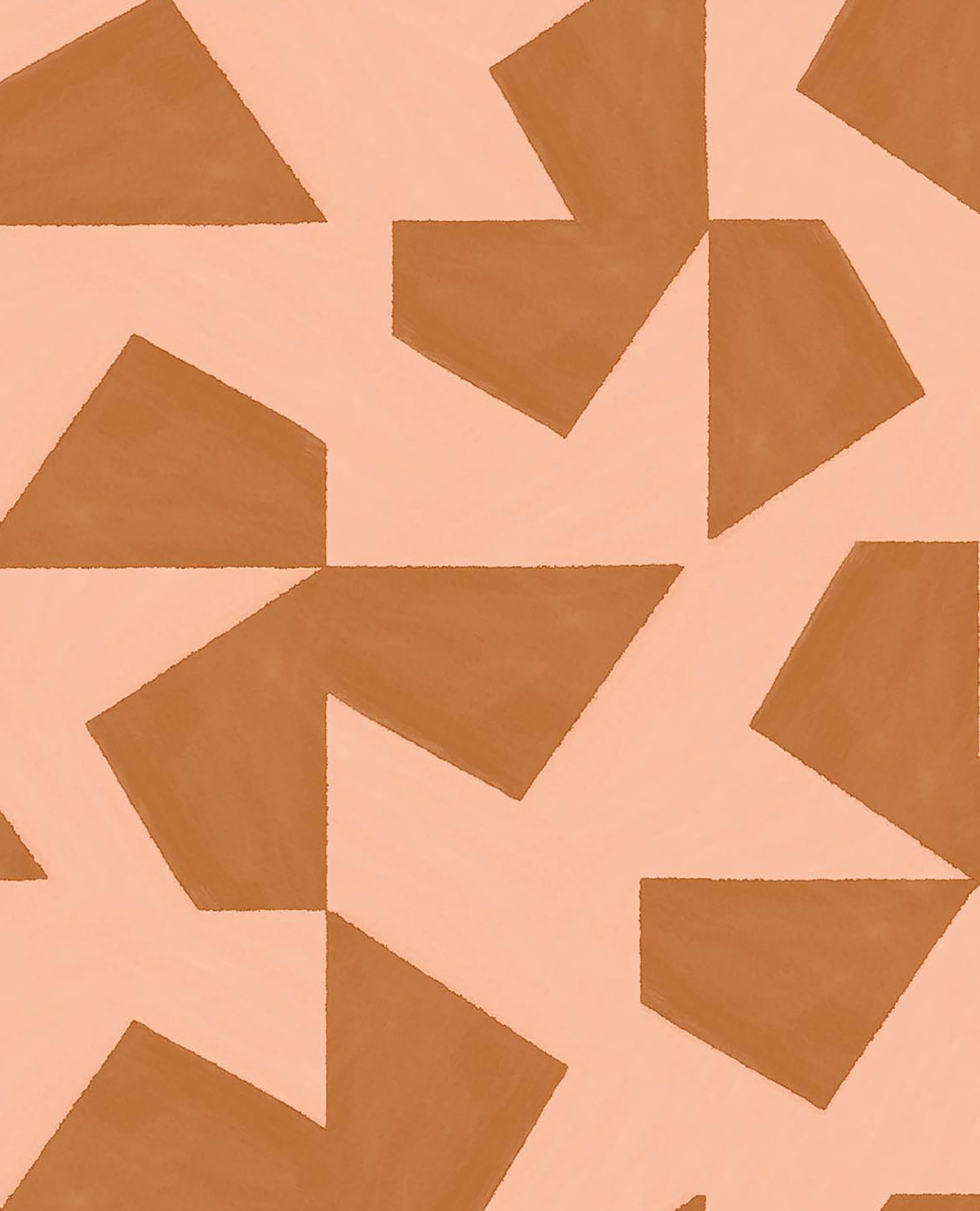 Eijffinger Azad Rust Abstract Geometric Wallpaper, 20.5-in by 33-ft