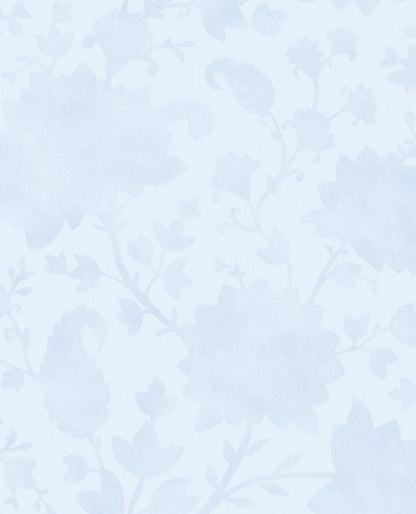 Eijffinger Avens Light Blue Floral Wallpaper, 20.5-in by 33-ft