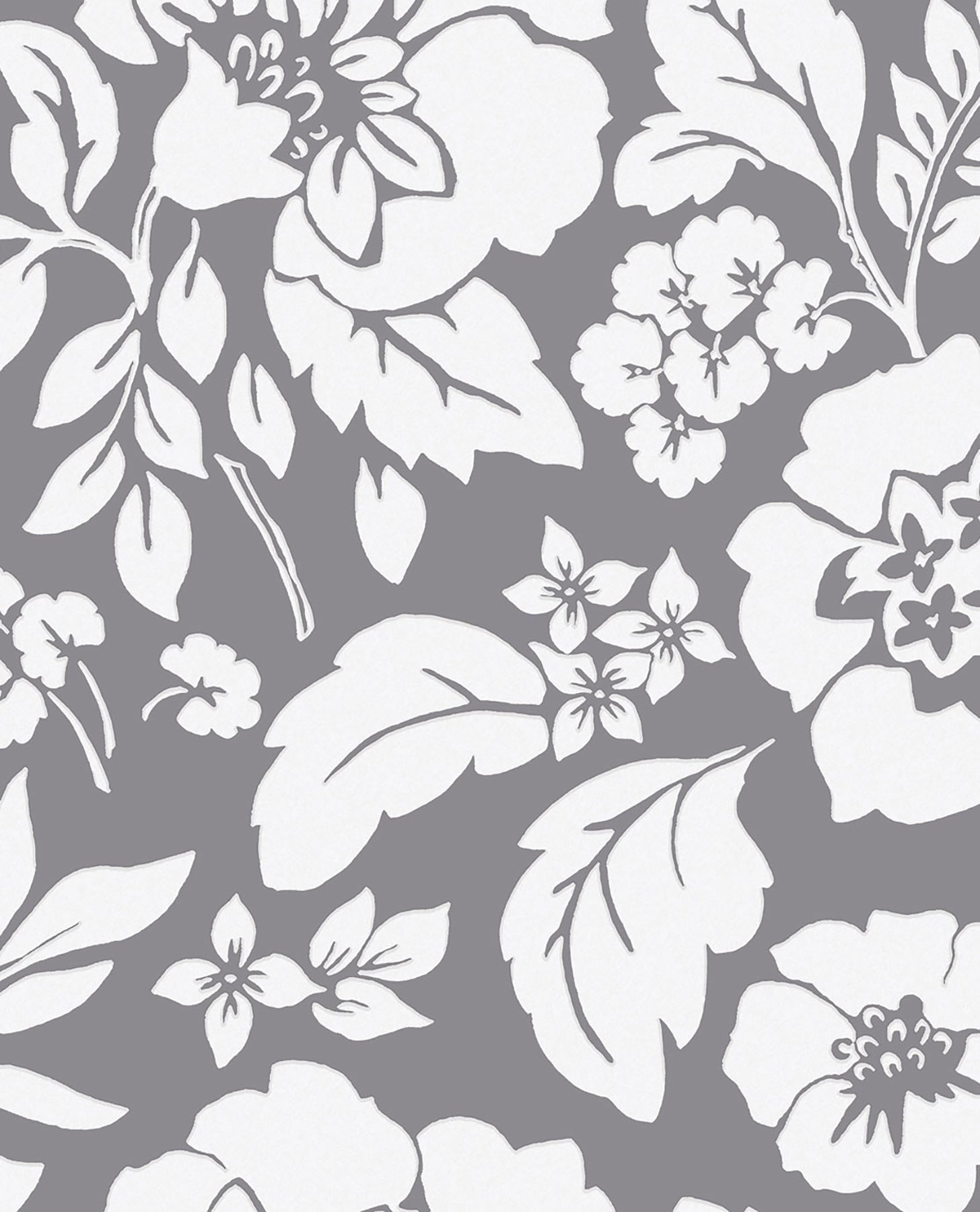 Eijffinger Avens Grey Floral Wallpaper, 20.5-in by 33-ft