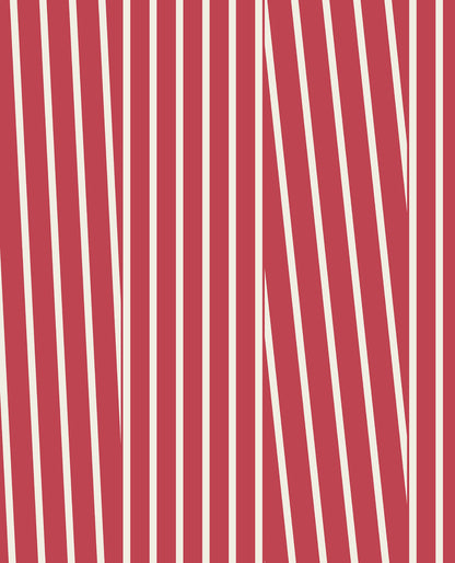 Eijffinger Maryam Red Modern Stripe Wallpaper, 20.5-in by 33-ft