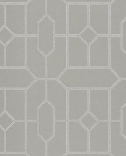 Eijffinger Johan Taupe Trellis Wallpaper, 20.5-in by 33-ft