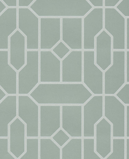 Eijffinger Johan Sage Trellis Wallpaper, 20.5-in by 33-ft